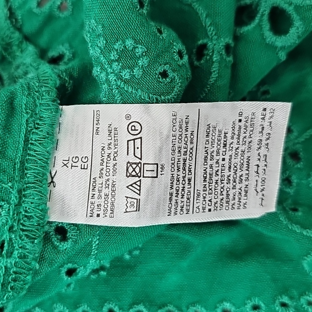 Old Navy Emerald Green Off-Shoulder Blouse - Picture 5 of 5